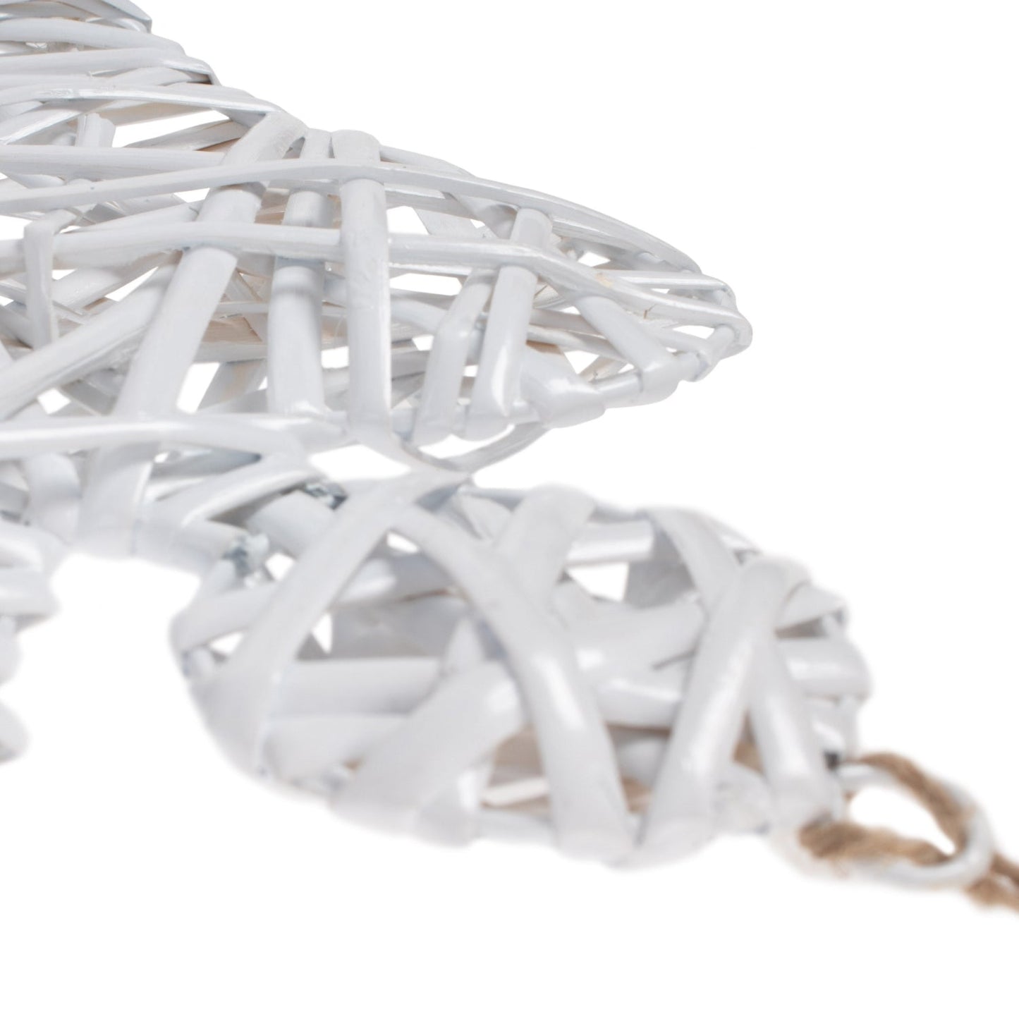 White Angel Wicker Hanging Christmas Decoration