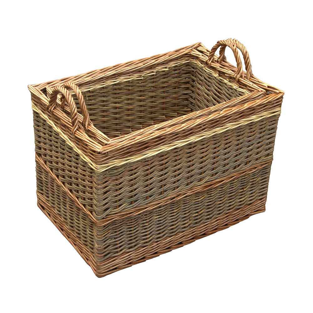 Set of 2 Buttermere Wicker Log Basket