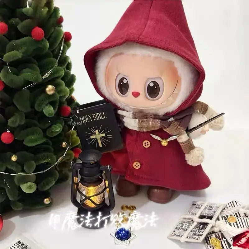 Harry Potter Series Labubu V1V2V3 Cute Cloak Clothes Magic Book Miniature Props Labubu Halloween Clothes Christmas Clothes