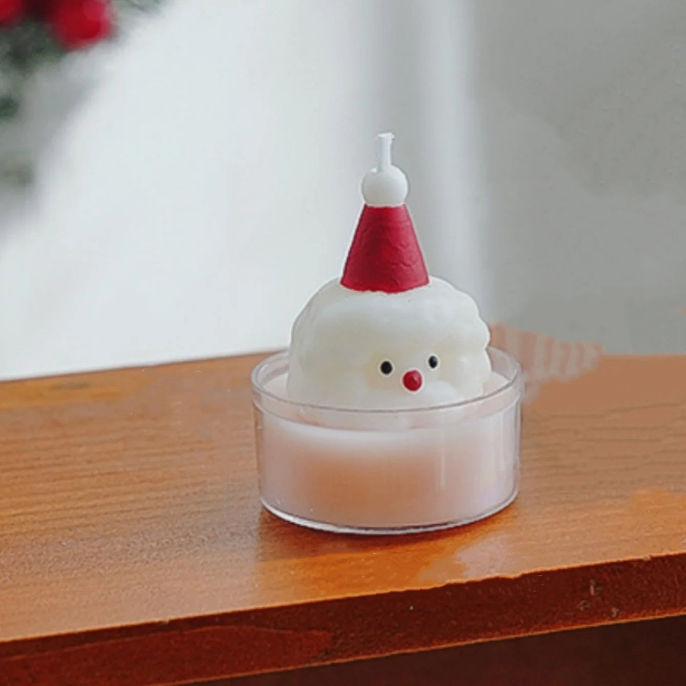 Christmas Tree Tea Candle Snowman Santa Claus Shape Flame Aromatherapy Candle Holiday Party Decorative Candles Photo Props