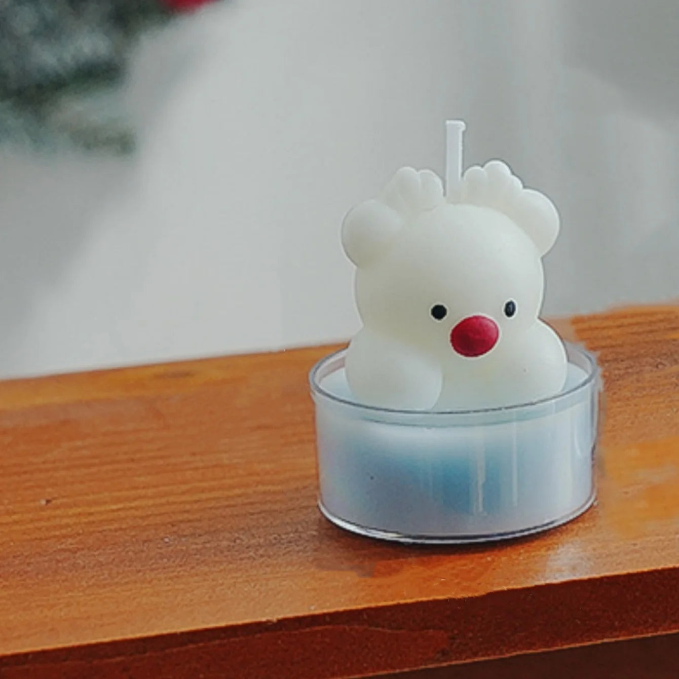 Christmas Tree Tea Candle Snowman Santa Claus Shape Flame Aromatherapy Candle Holiday Party Decorative Candles Photo Props