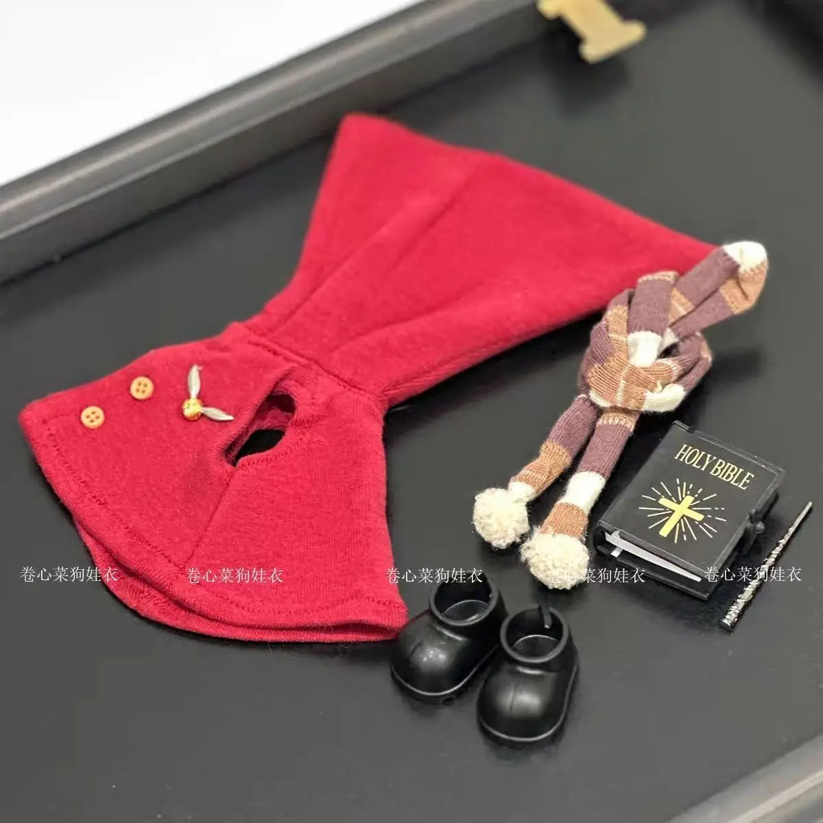Harry Potter Series Labubu V1V2V3 Cute Cloak Clothes Magic Book Miniature Props Labubu Halloween Clothes Christmas Clothes