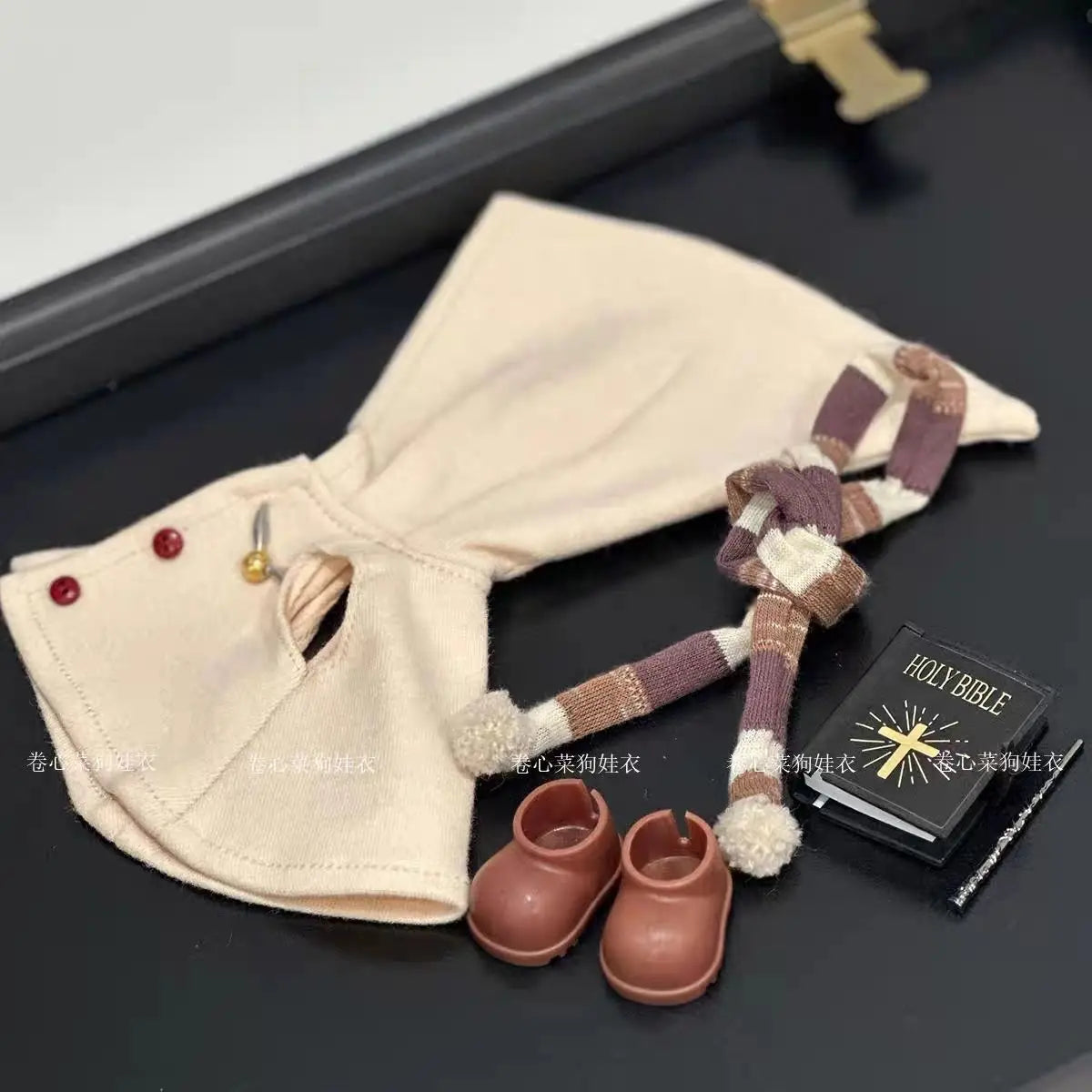 Harry Potter Series Labubu V1V2V3 Cute Cloak Clothes Magic Book Miniature Props Labubu Halloween Clothes Christmas Clothes