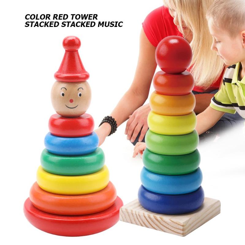 Educational Wooden Stacked Circle Toy
