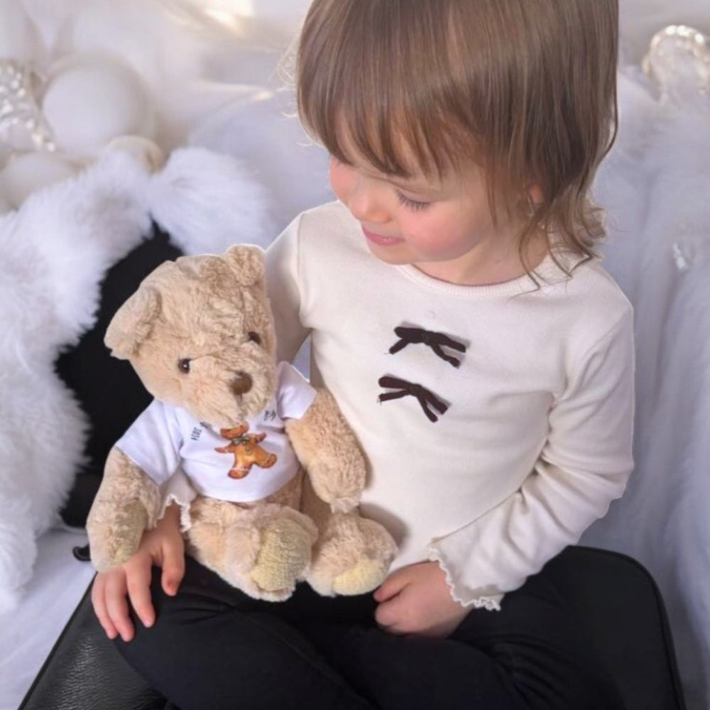 Personalised Luxury Teddy Bear with Our Little Bunny T-Shirt