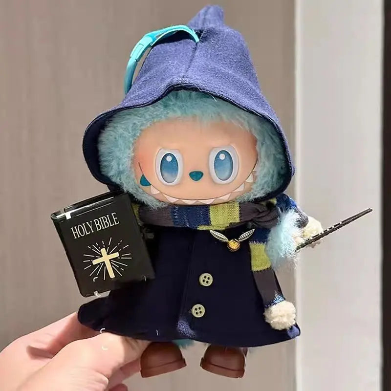 Harry Potter Series Labubu V1V2V3 Cute Cloak Clothes Magic Book Miniature Props Labubu Halloween Clothes Christmas Clothes