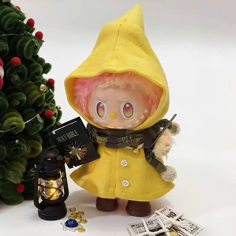 Harry Potter Series Labubu V1V2V3 Cute Cloak Clothes Magic Book Miniature Props Labubu Halloween Clothes Christmas Clothes